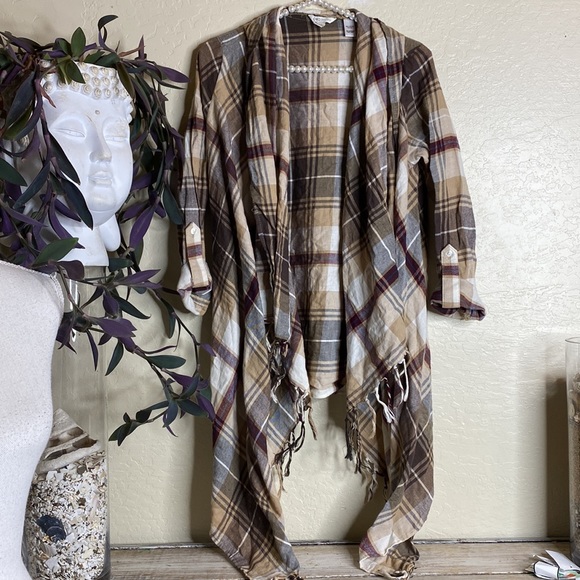 Cato open cardigan plaid - Picture 3 of 4